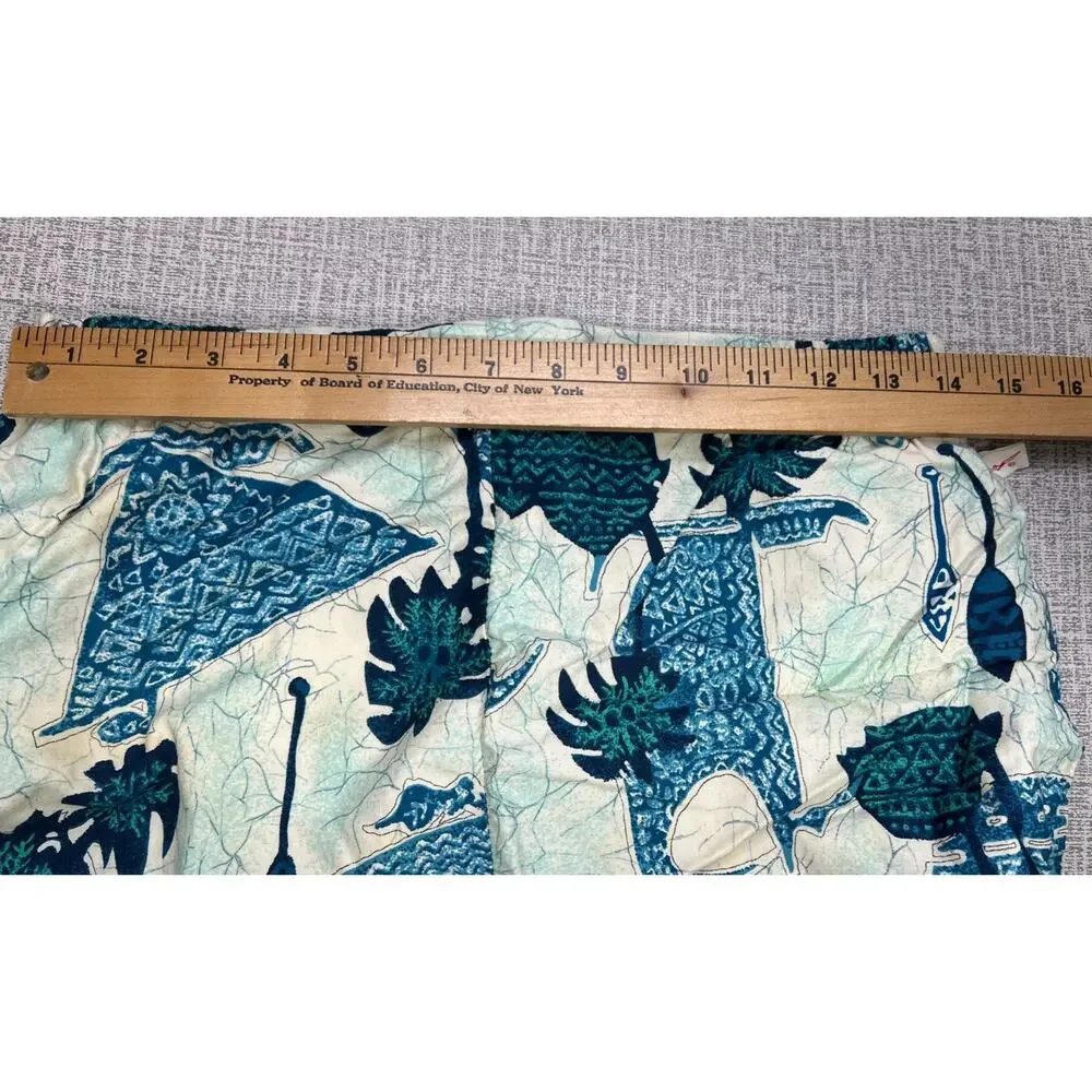 Vintage 70’s Jantzen Short Swim Trunks 28 waist USA Blue Hawaiian Print Retro
